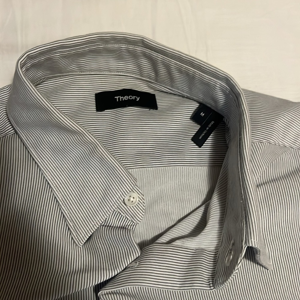 Striped Button Up From Theory. Size Medium. - image 2